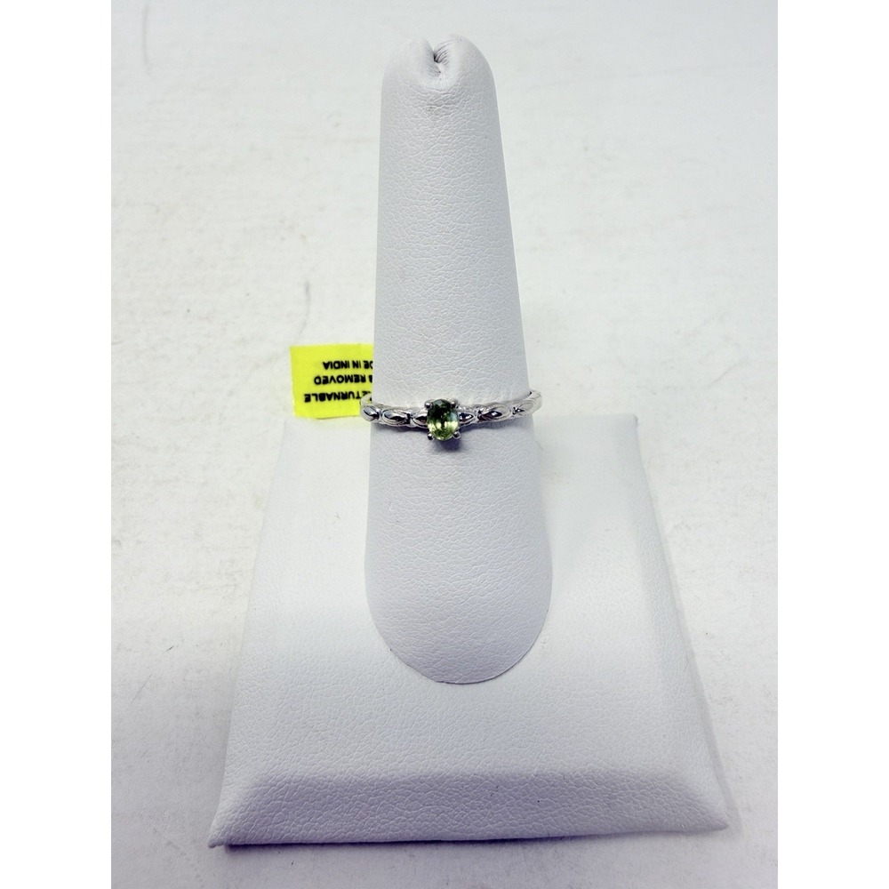 Shop LC Ambanja Demantoid Garnet Sterling Silver Solitaire Size 8 Ring 5437